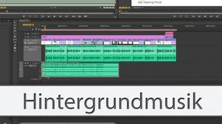 Premiere Pro Tutorial 17  Hintergrundmusik hinzufügen [upl. by Arekat911]