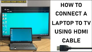 How To Connect Your Laptop To The TV Using HDMI Cable  2021 Update  WINDOWS 10  STEP BY STEP [upl. by Assillem]