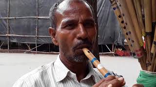 Mohammad Udal  Indian Street Flute Player  Melodious Bollywood Songs [upl. by Mountford]