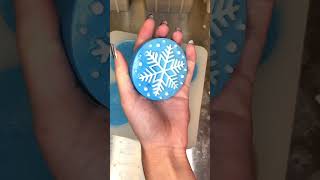 Unmolding SnowScented Soap soap snow snowflake soapmaker [upl. by Aloke830]