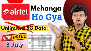 Airtel Price Hike 2024 Everything You Need to Know  Plans Unlimited 5G Data [upl. by Colwell]