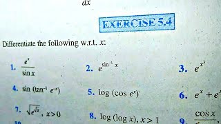 12 th NCERT MathematicsDIFFRENTIATION CALCULUS  EXERCISE54 SolutionPathshala Hindi [upl. by Ahseret190]