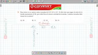 CONAMAT SOLUCIONARIO  Cuarto grado de primaria  Monedas Billetes [upl. by Ymas]