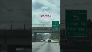 Driving On GA400 S Atlanta Georgia [upl. by Ydok821]