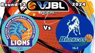 VJBL Bacchus Marsh Lions 161 vs Broadmeadows Broncos 162 [upl. by Mauchi554]