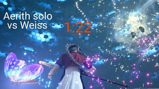 Final Fantasy 7 remake Aerith solo vs Weiss 122 [upl. by Hake72]