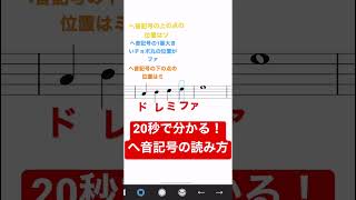 分かる！ヘ音記号の読み方 楽譜の読み方 へ音記号 音楽 ピアノ [upl. by Nalyad]