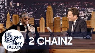 2 Chainzs Dog Trappy Falls Asleep in the Middle of His Interview [upl. by Ashia]