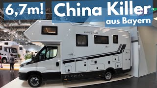 NUR 67m CHINA KILLER AUS BAYERN 💥 MICRO LINER WOHNMOBIL NEUHEIT 2025 PHOENIX MIDI ALKOVEN 6700 HBL [upl. by Sivert863]