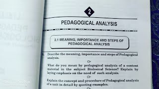 Pedagogical analysisunit 2 of biological science  b ed 1 year [upl. by Vial]