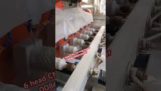 6 head cnc stone carving router machine with rotary axis for marble sandstone pillars and statues [upl. by Naved]