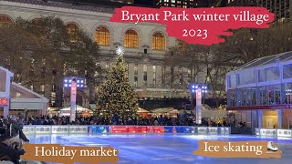 Bryant Park Winter Village 4K [upl. by Zink854]