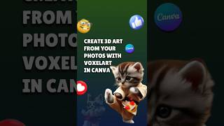 Create 3D Art from Photos with VOXELART  Canva easy Tutorial youtubeshorts [upl. by Airaet486]