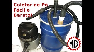 Como fazer um Coletor de pó fácil e barato  Dust collector easy [upl. by Vevine593]