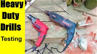 Hilti Drill VS Hammer Drill machine testing Urduhindi [upl. by Ludlew]