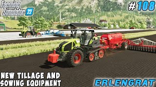 New equipment for tillage and sowing  Erlengrat Farm  Farming simulator 22  Timelapse 108 [upl. by Hedda]