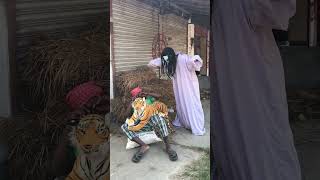 TOP FUNNIEST FAKE TIGER AND FAKE GHOST ATTACK PRANK FOR CRAZY REACTION MrNafizBrand comedy [upl. by Ednil]