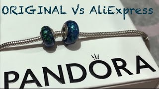 PANDORA Original Vs AliExpress  Murano Opalescente Verde💚💙 [upl. by Adnaw]