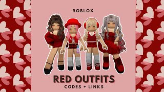 10 RED ROBLOX OUTFITS WITH CODES FOR BLOXBURG BERRY AVENUE BROOKHAVEN ETC [upl. by Cloe]