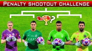 GK Ronaldo vs GK Haaland vs GK Mbappé vs GK Messi  Penalty Shootout Tournament【FC24】 [upl. by Ecnarwal72]