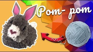 🐰 Conejo de Pom poms 🧶con Estambre 🐰Easter Bunny [upl. by Utham]