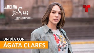 Ágata Clares Paloma Aljarafe en un día de grabación de La Reina del Sur 3  Telemundo [upl. by Ambros]