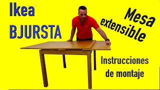 Ikea BJURSTA Mesa extensible Instrucciones de montaje [upl. by Mik746]