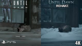 UNTIL DAWN Remake vs UNTIL DAWN Original  Chris Death Scene Graphics Comparison  4K [upl. by Aenaj]