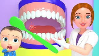 Baby Dental Care Song  Brush Teeth Twice  3D Doctor Nursery Rhymes amp Kids Songs [upl. by Ettesel]