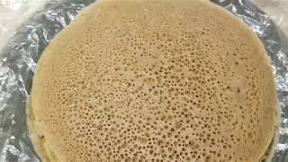 Ethiopian food How to make injera without teffእንጀራ ያለጤፍ በመጥበሻ። [upl. by Eric]