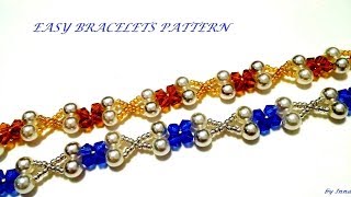 Stunning beaded bracelet pattern Beaded bracelet tutorial [upl. by Helsa672]