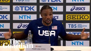 World champion of what Noah Lyles takes swipe at NBA players [upl. by Weksler]