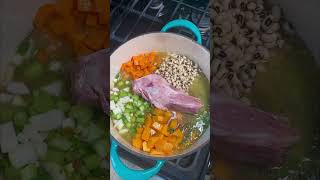 Ham And Black Eyed Peas Soup shorts  CaribbeanPotcom [upl. by Eudoca606]