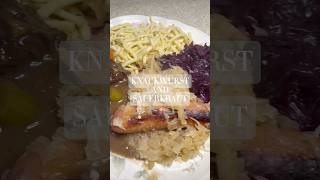 Knackwurst And Sauerkraut One pan meal shorts reels fyp recipe easyrecipe food germany [upl. by Yelrehs]