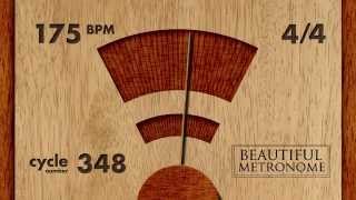 175 BPM 4 4 Wood Metronome HD [upl. by Krischer]