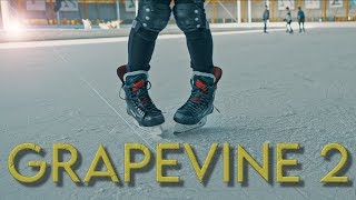 Freestyle Ice Skating  Grapevine Tutorial 2 [upl. by Naarah]