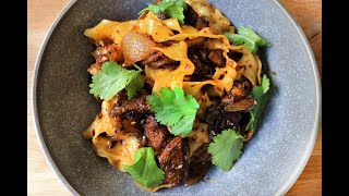 Cumin Lamb Noodles Recipe [upl. by Elohcin]