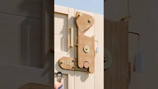 Hidden lock on strong wooden door shortsvideo [upl. by Elleirad]