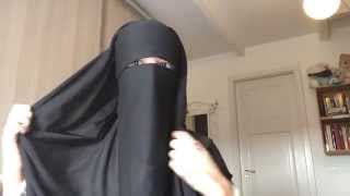 Niqab tutorial with eyebrows covered [upl. by Yleoj]