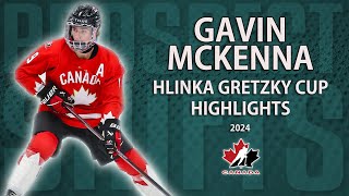 Gavin McKenna  2024 Hlinka Gretzky Cup Highlights [upl. by Kasey590]