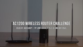 AC1200 Wireless Router Comparison Asus RTAC55UHP  TPLink Archer C5  DLink DIR850L  Review [upl. by Salvucci]