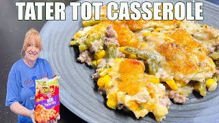 FAMOUS TATER TOT CASSEROLE  WE ARE OK [upl. by Llenrac]