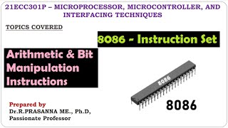 Instruction Set of 8086  Arithmetic and Bit Manipulation Instructions [upl. by Somisareg248]