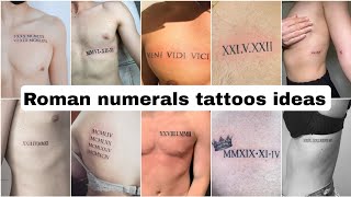 Roman Numerals tattoo designs ideas  new Roman numerals tattoos 4K HD video  Roman Numerals [upl. by Cchaddie]