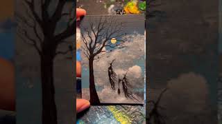 ACRYLIC FANTASY ART WITCHES  Miniature Halloween Painting [upl. by Girvin]