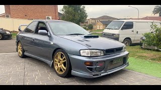 600HP WRX STI GC8  Acceleration Launch 0100  Precision Turbo [upl. by Gundry]