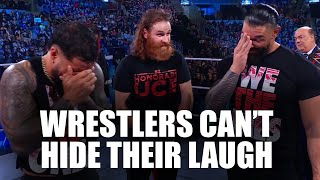 25 Minutes Of Wrestlers Hilariously Breaking Character [upl. by Cagle]