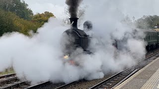 Caledonian Railway No 828 departing Eridge Saturday 26 October 2024 [upl. by Suirtemid914]