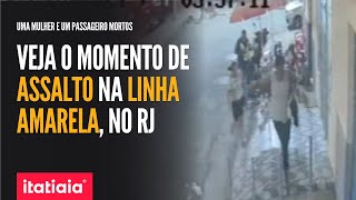 NOVAS IMAGENS MOSTRAM TENTATIVA DE ASSALTO QUE TERMINOU COM DOIS MORTOS NA LINHA AMARELA NO RJ [upl. by Rosaline]