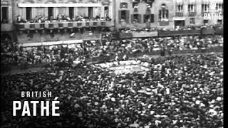 Palio Horse Race In Siena 1954 [upl. by Prady]